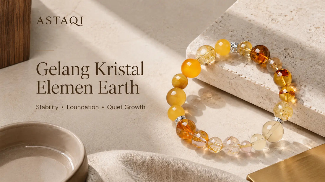 Gelang Kristal Elemen Earth: Makna Stabilitas, Warna Earth Tone, dan Earth Aura ASTAQI