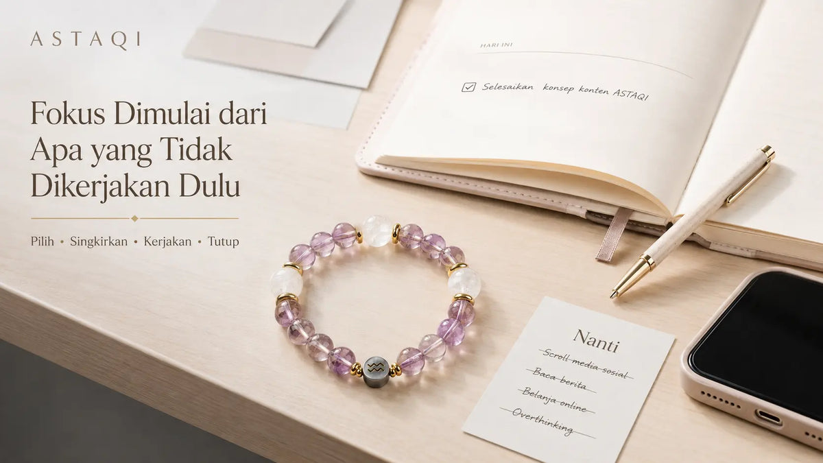 Gelang Kristal untuk Fokus: Panduan Warna, Prioritas, dan Pikiran yang Lebih Jernih