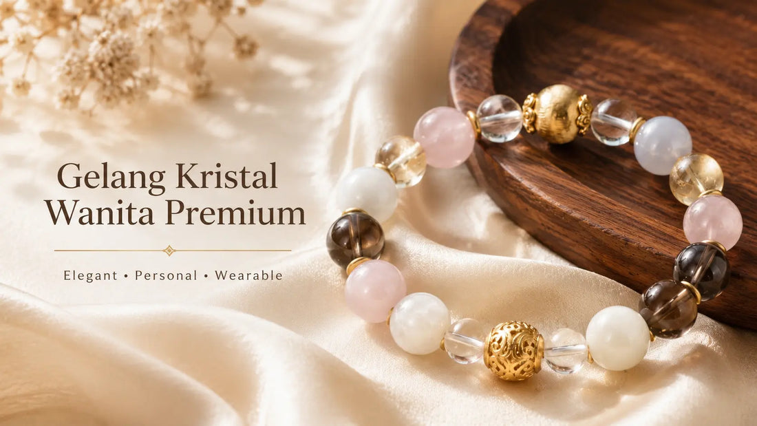 Gelang Kristal Wanita Premium: Cara Memilih Gelang Batu Alam yang Elegan, Personal, dan Tidak Terlihat Murah