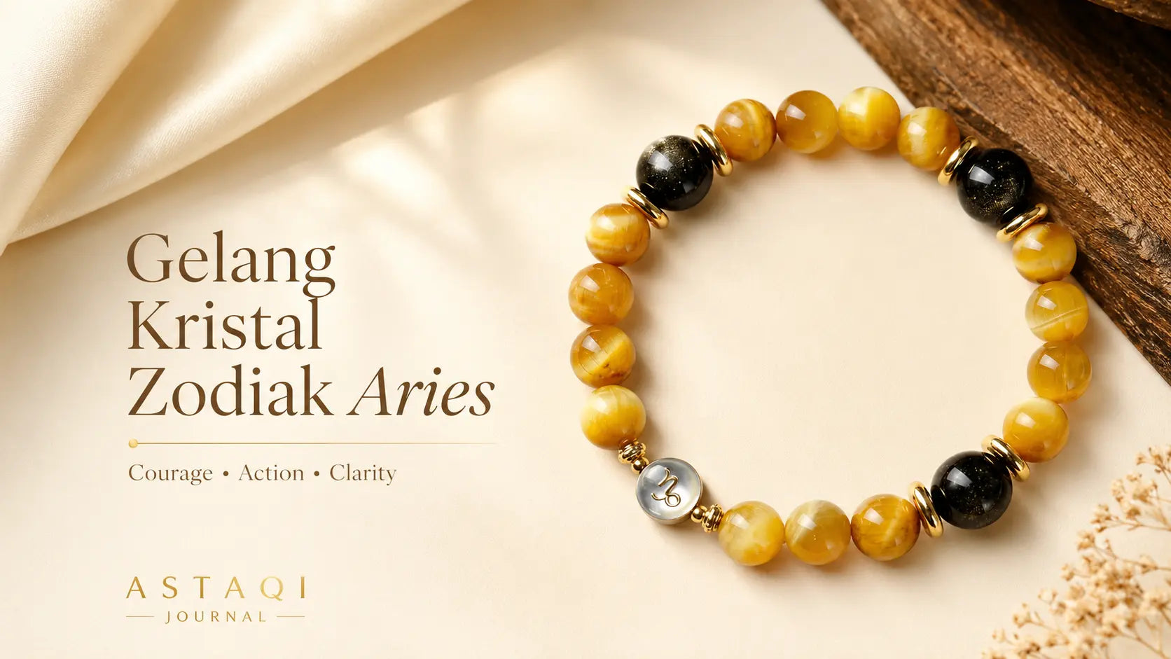 Gelang Kristal Zodiak Aries: Karakter, Warna Kristal, dan Desain untuk Energi yang Berani