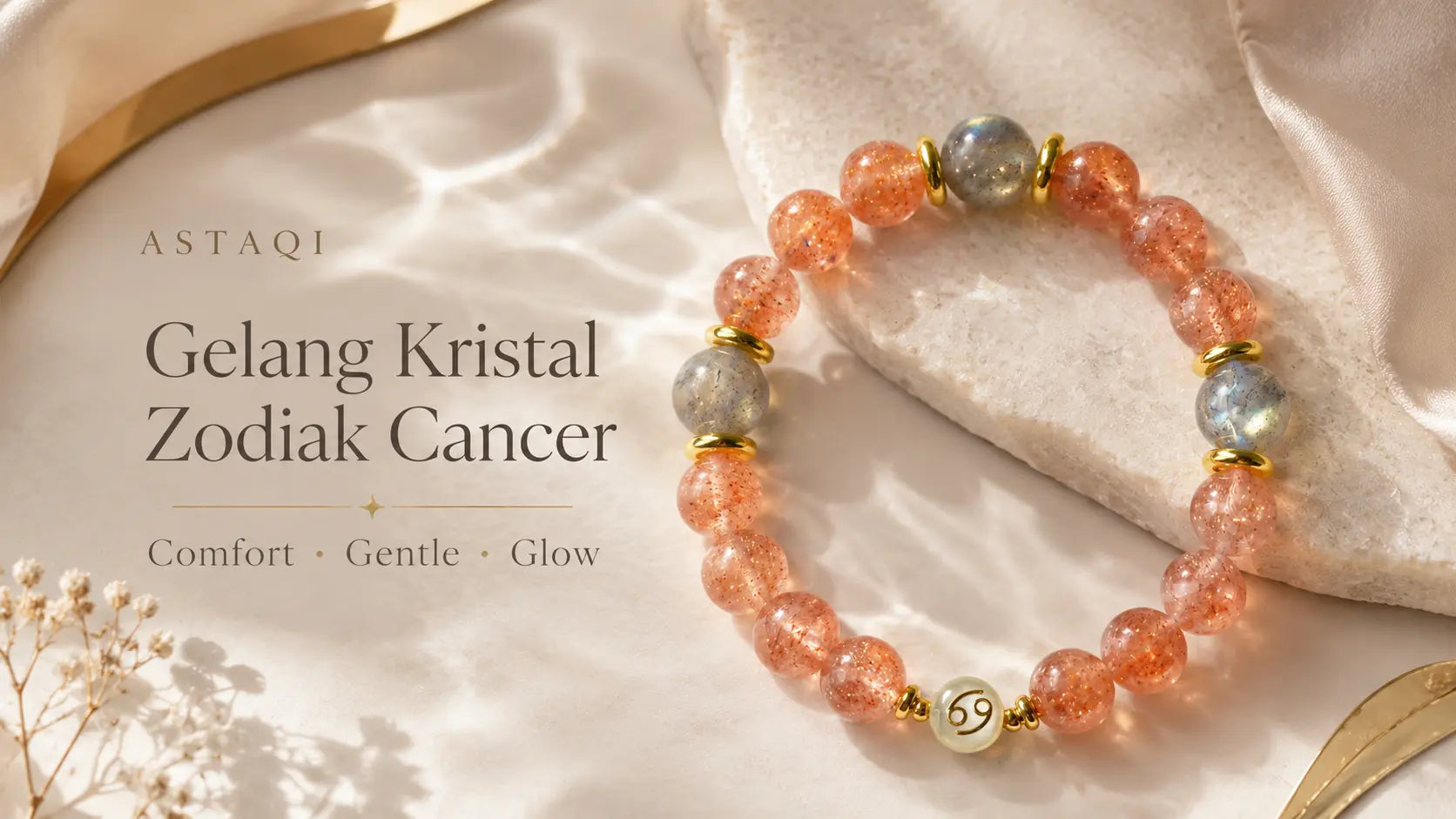 Gelang Kristal Zodiak Cancer: Karakter, Warna Kristal, dan Desain untuk Energi yang Menenangkan
