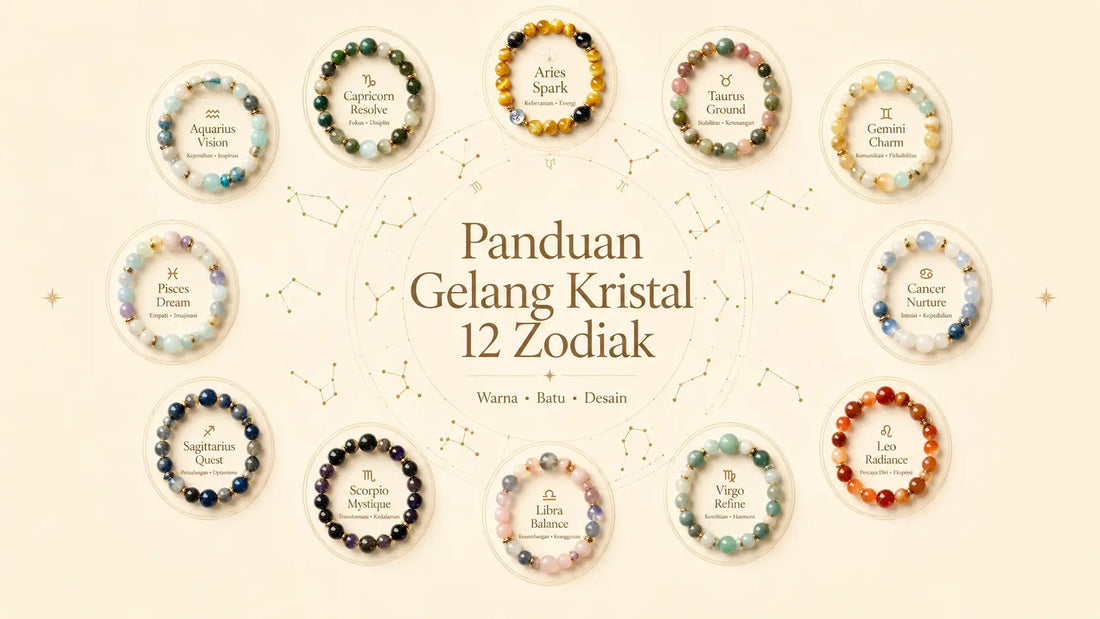Panduan Gelang Kristal 12 Zodiak: Pilih Warna, Batu, dan Desain yang Paling Sesuai