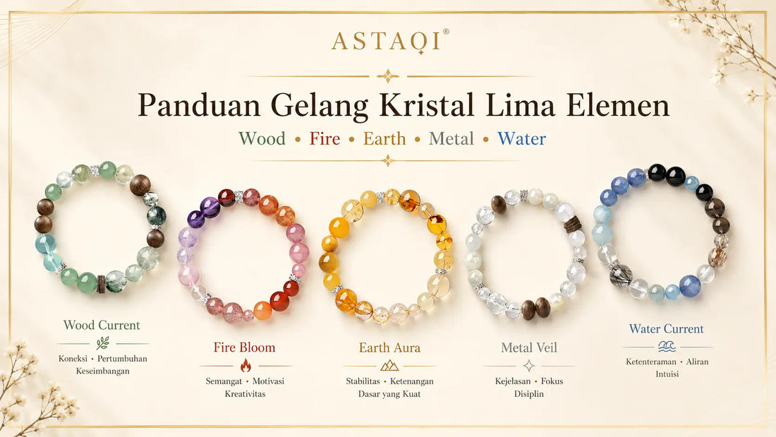 Panduan Gelang Kristal Lima Elemen: Wood, Fire, Earth, Metal, Water