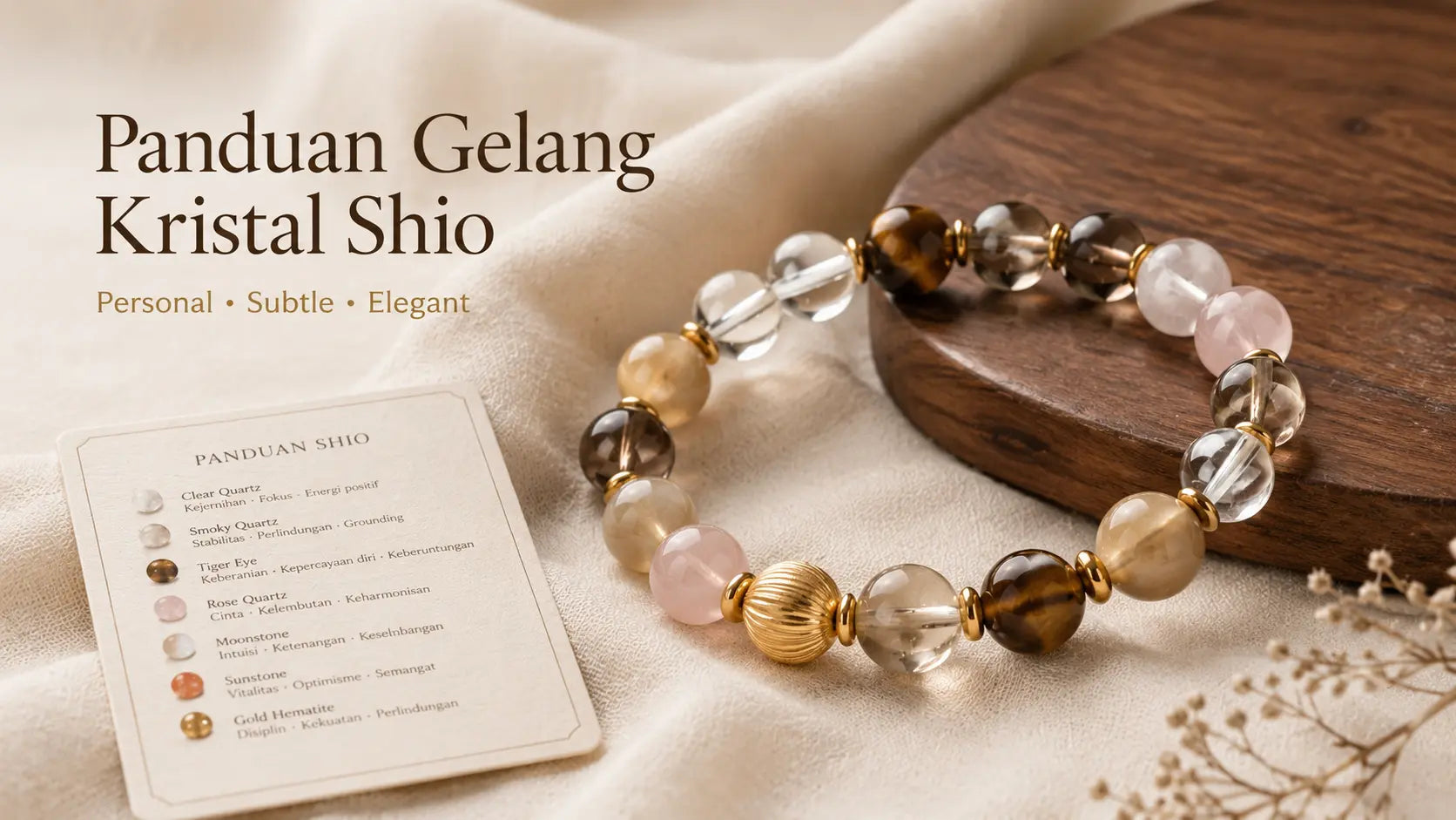 Panduan Gelang Kristal Shio: Cara Memilih Desain yang Personal, Subtle, dan Tetap Elegan