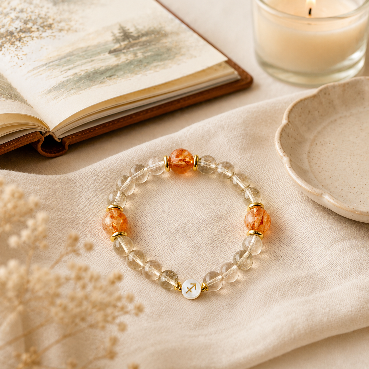Sagittarius Flame | Gelang Kristal Zodiak Sagittarius