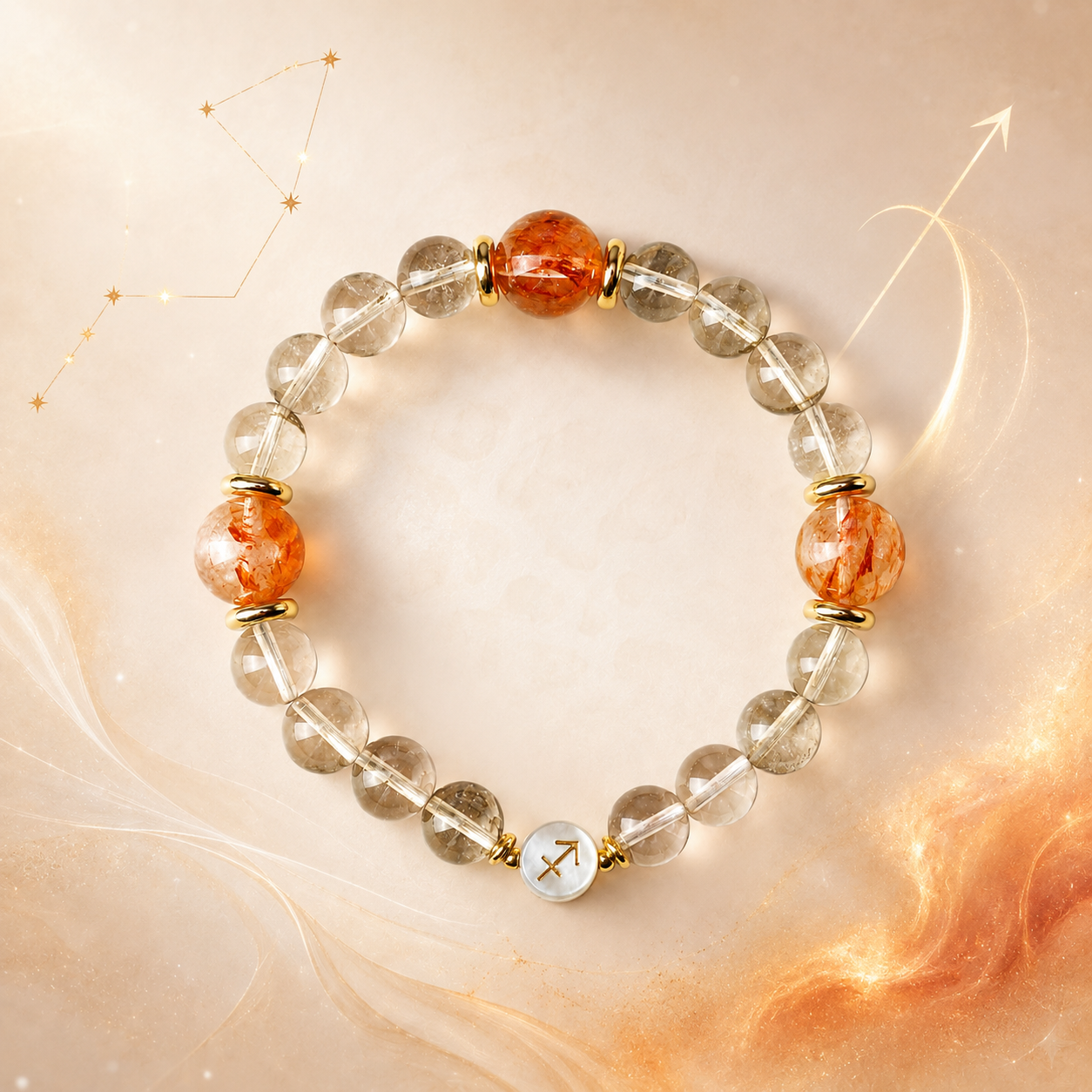 Sagittarius Flame | Gelang Kristal Zodiak Sagittarius