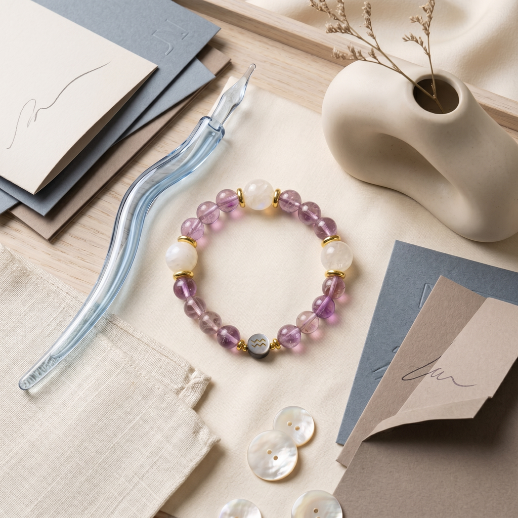 Aquarius Light | Gelang Kristal Zodiak Aquarius