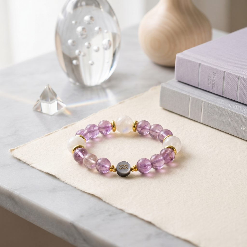 Aquarius Light | Gelang Kristal Zodiak Aquarius