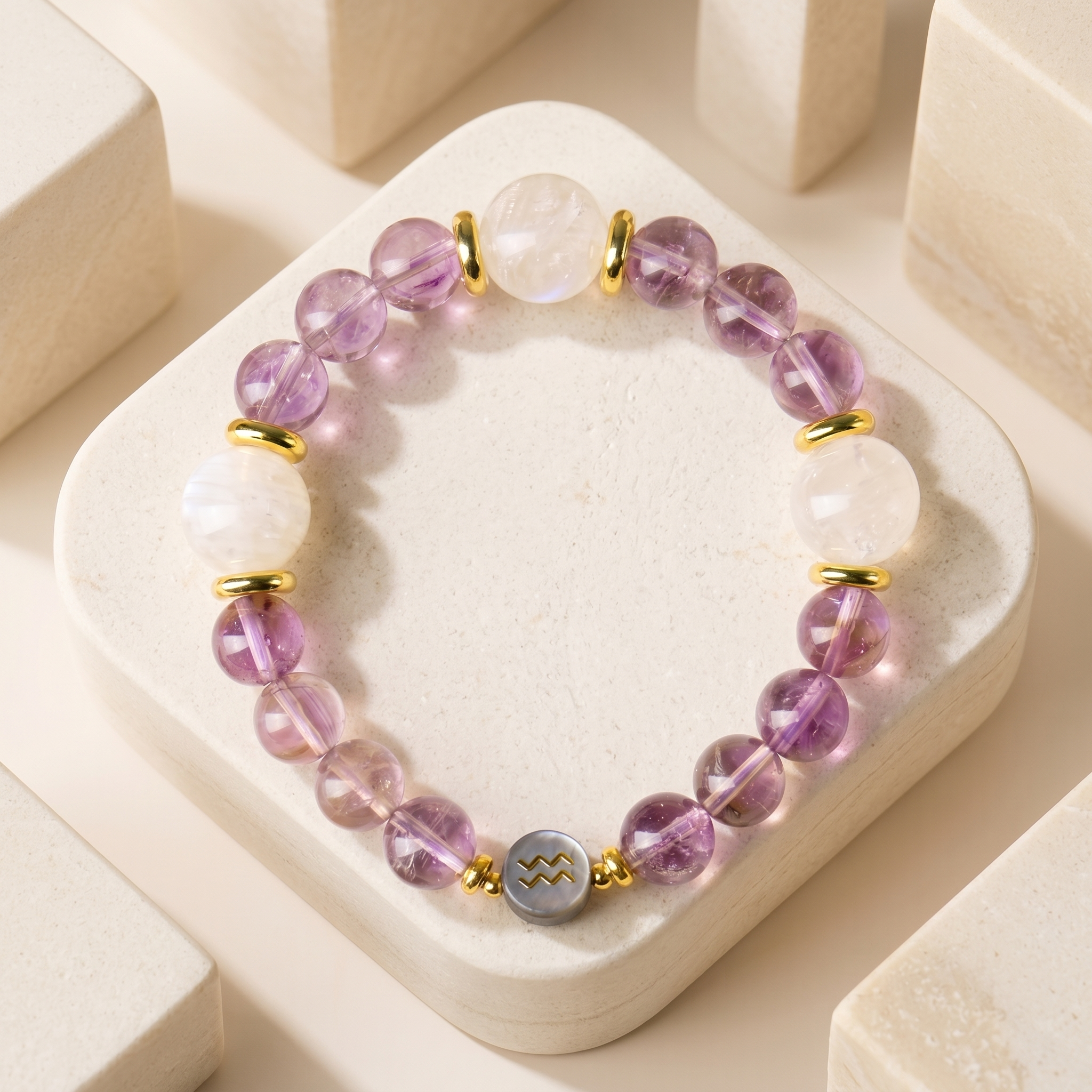 Aquarius Light | Gelang Kristal Zodiak Aquarius