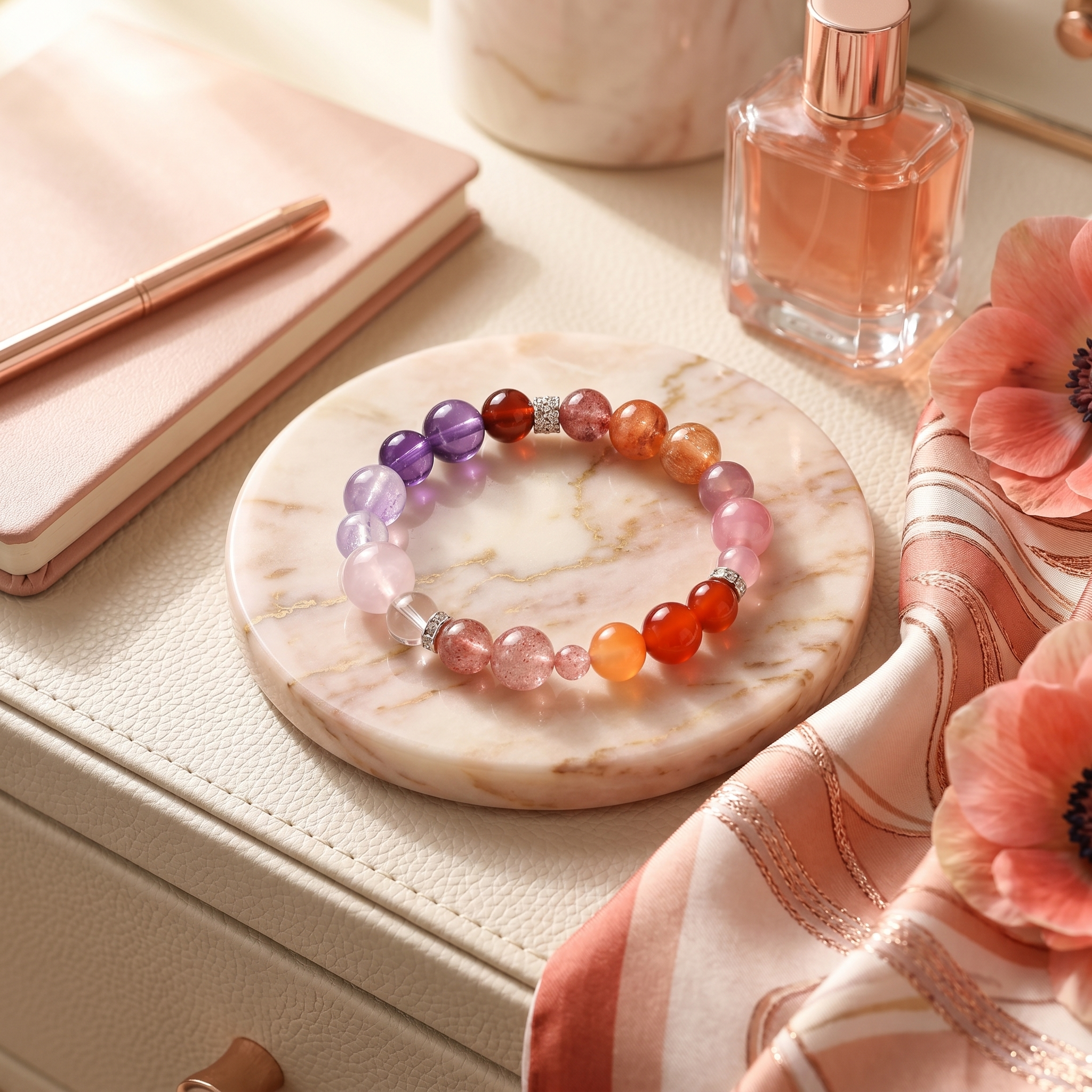 Fire Bloom | Gelang Kristal Elemen Api