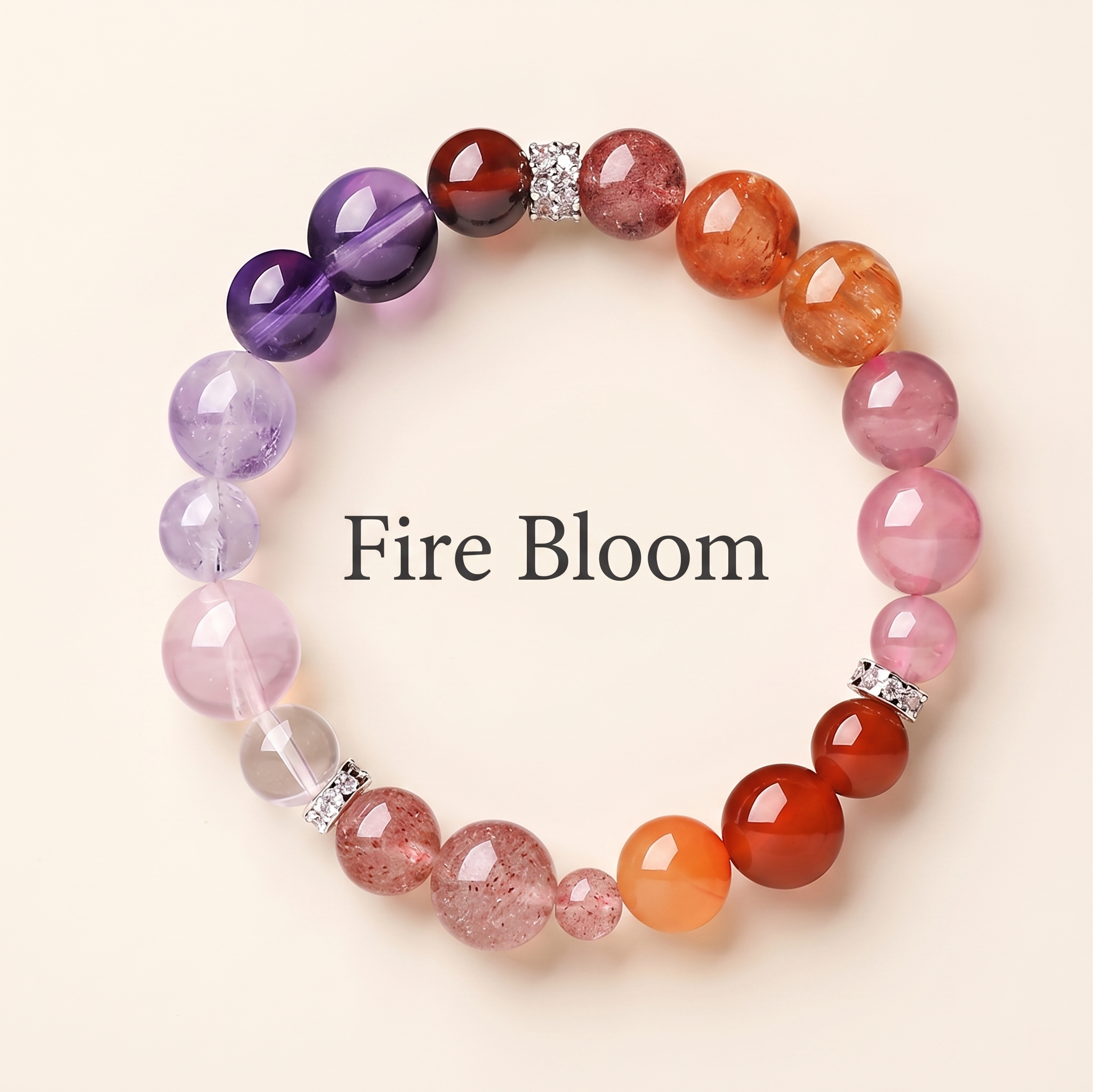 Fire Bloom | Gelang Kristal Elemen Api
