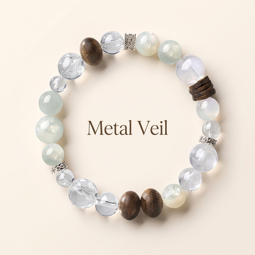 Metal Veil | Gelang Kristal Elemen Logam