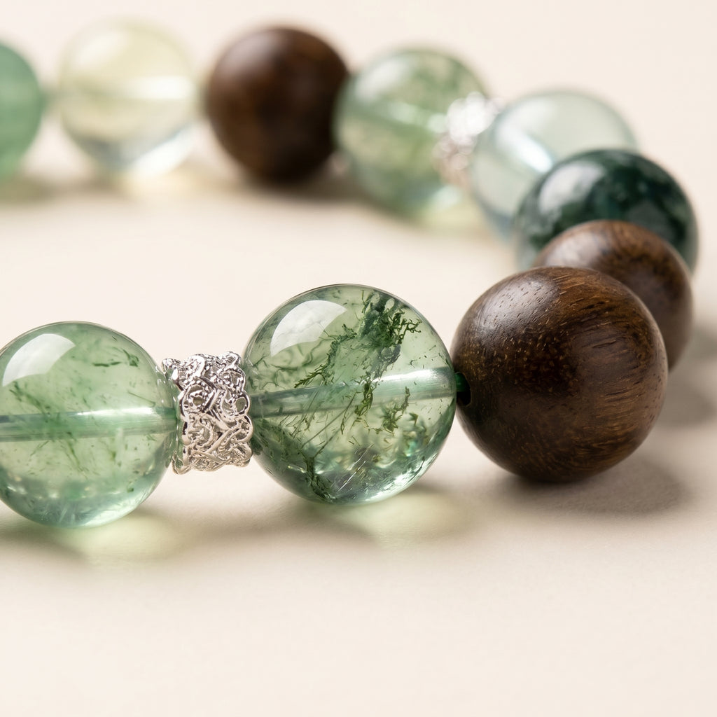 Wood Current | Gelang Kristal Elemen Kayu