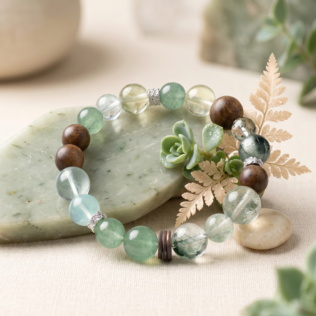 Wood Current | Gelang Kristal Elemen Kayu