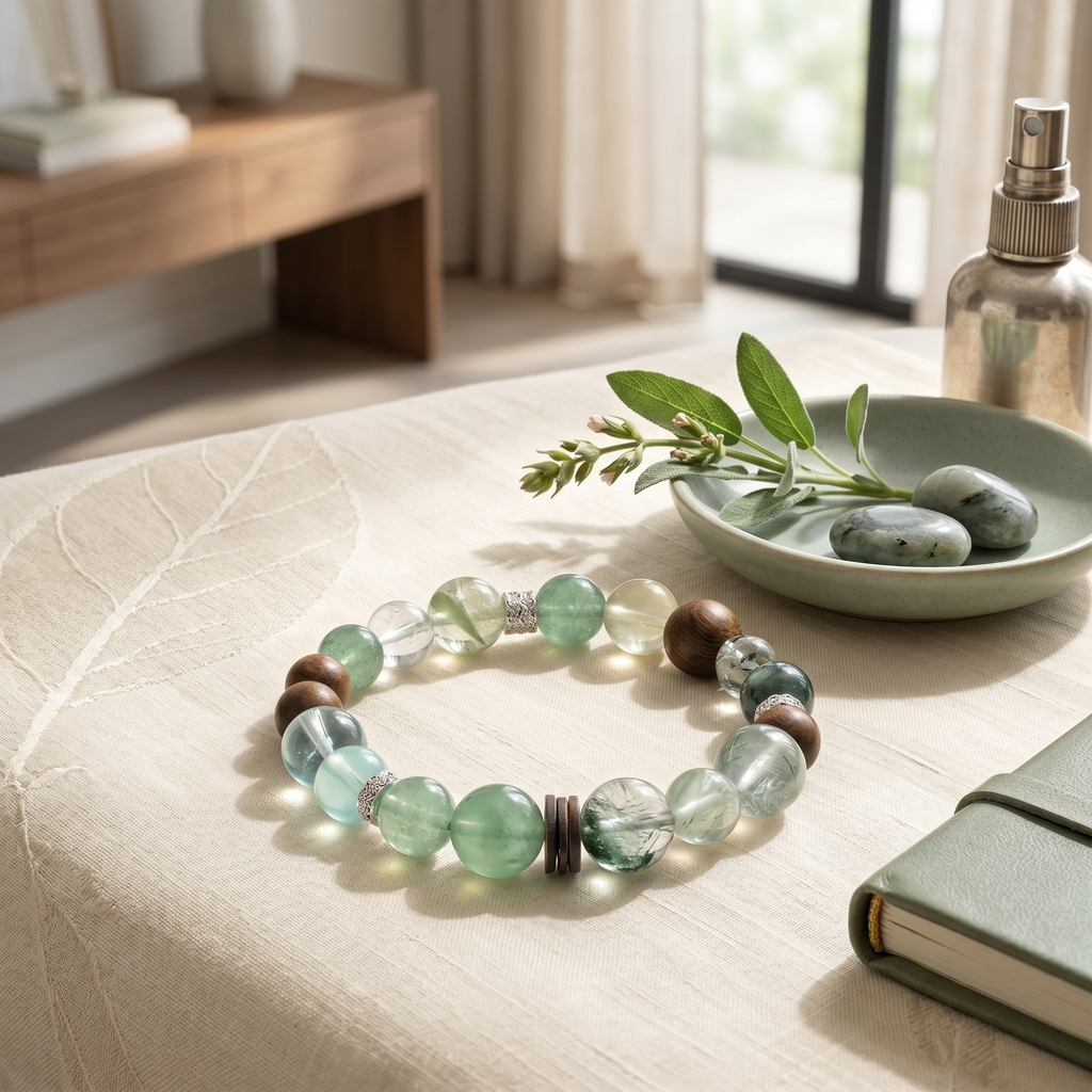 Wood Current | Gelang Kristal Elemen Kayu