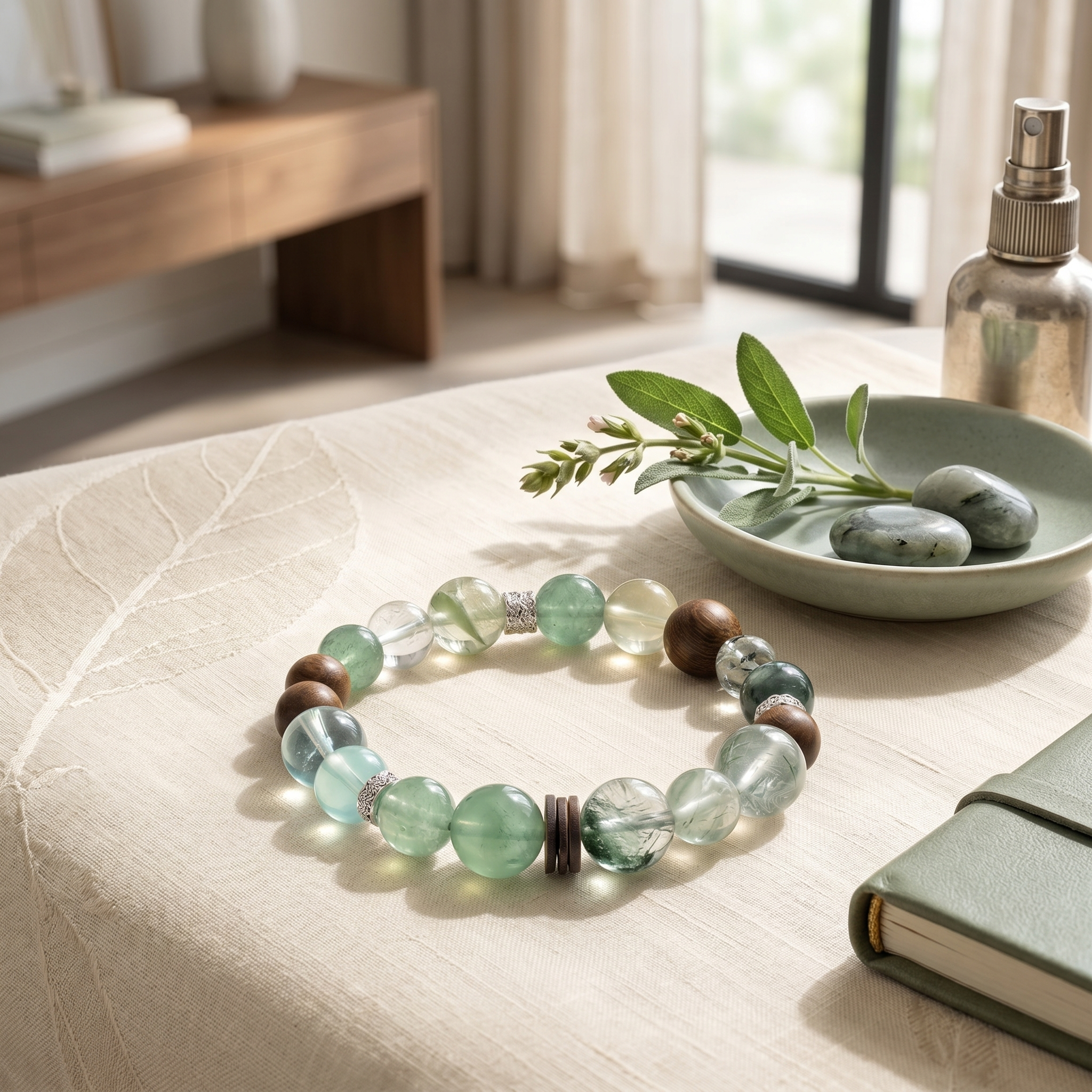 Wood Current | Gelang Kristal Elemen Kayu