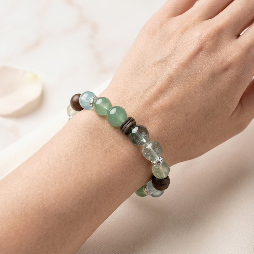 Wood Current | Gelang Kristal Elemen Kayu
